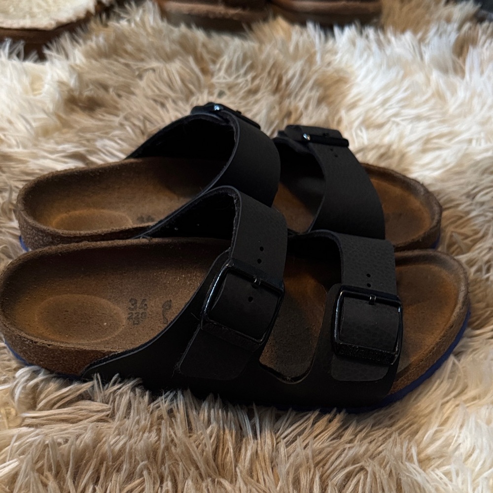 Birkenstock Black Youth 34 Double Strap Sandals